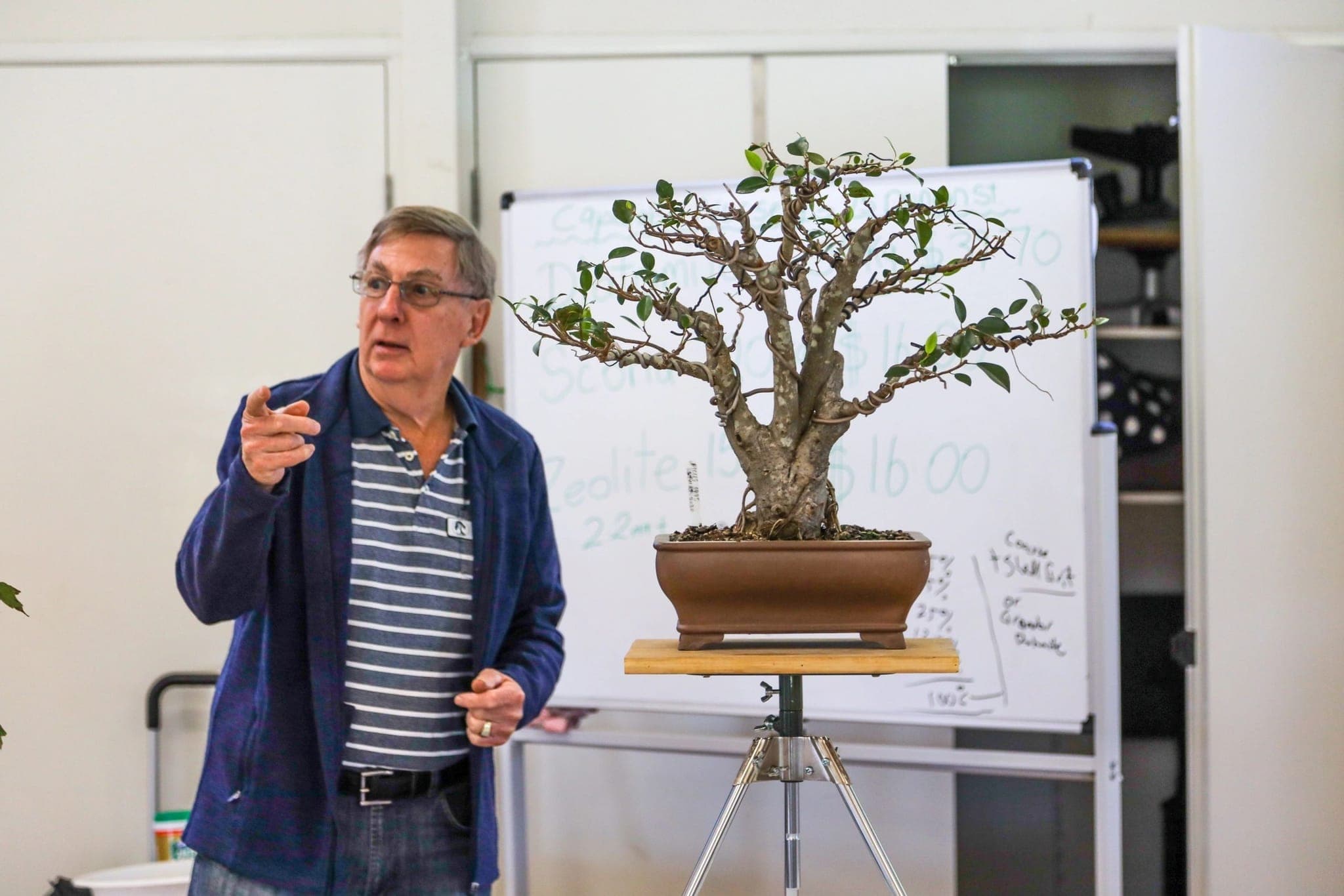 A member giving a demonstration at a meeting
