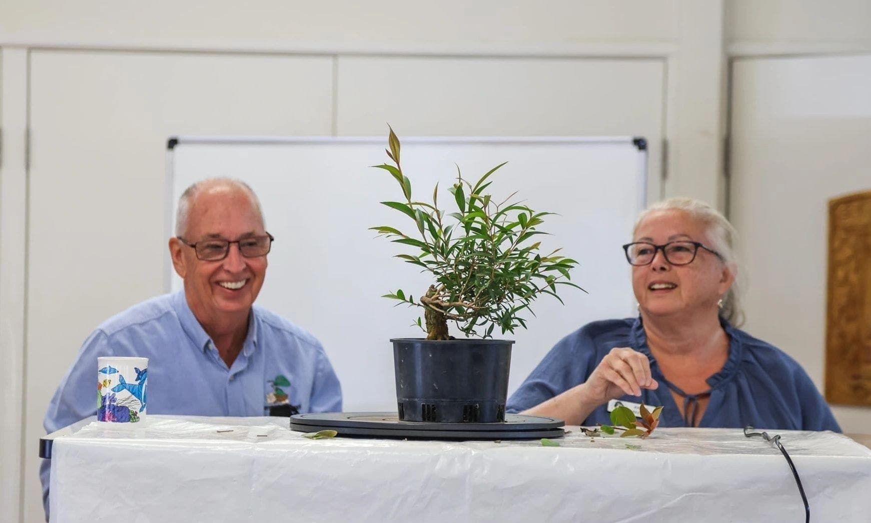 Members at a monthly meeting